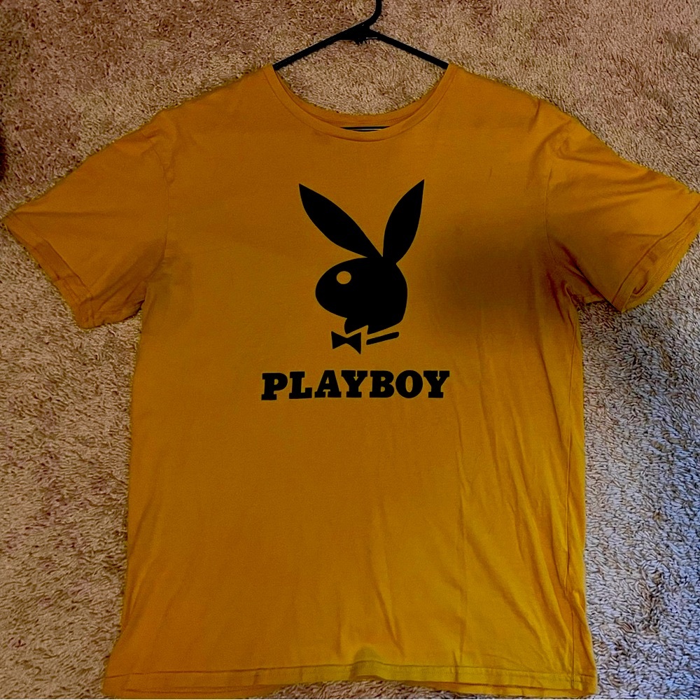 Vintage Playboy Yellow and Black Short Sleeve Tee L